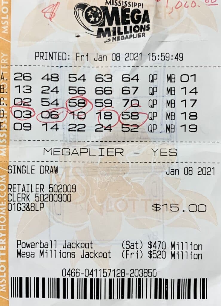 A Jones County player won $1,000 on a Mega Millions ticket purchased from Fleetway on Hwy. 28 E., Mize.