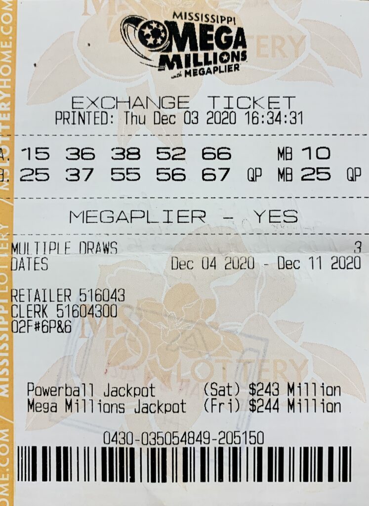 A Moss Point player won $806 on a Mega Millions ticket purchased from Murphy Oil on Denny Ave., Pascagoula.