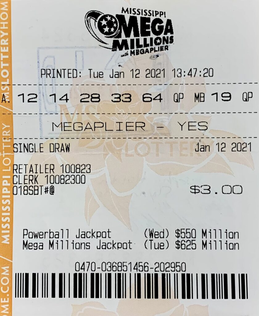 A Pearl man won $1,000 on a Mega Millions ticket purchased Super Mart on Old Brandon Rd., Pearl.