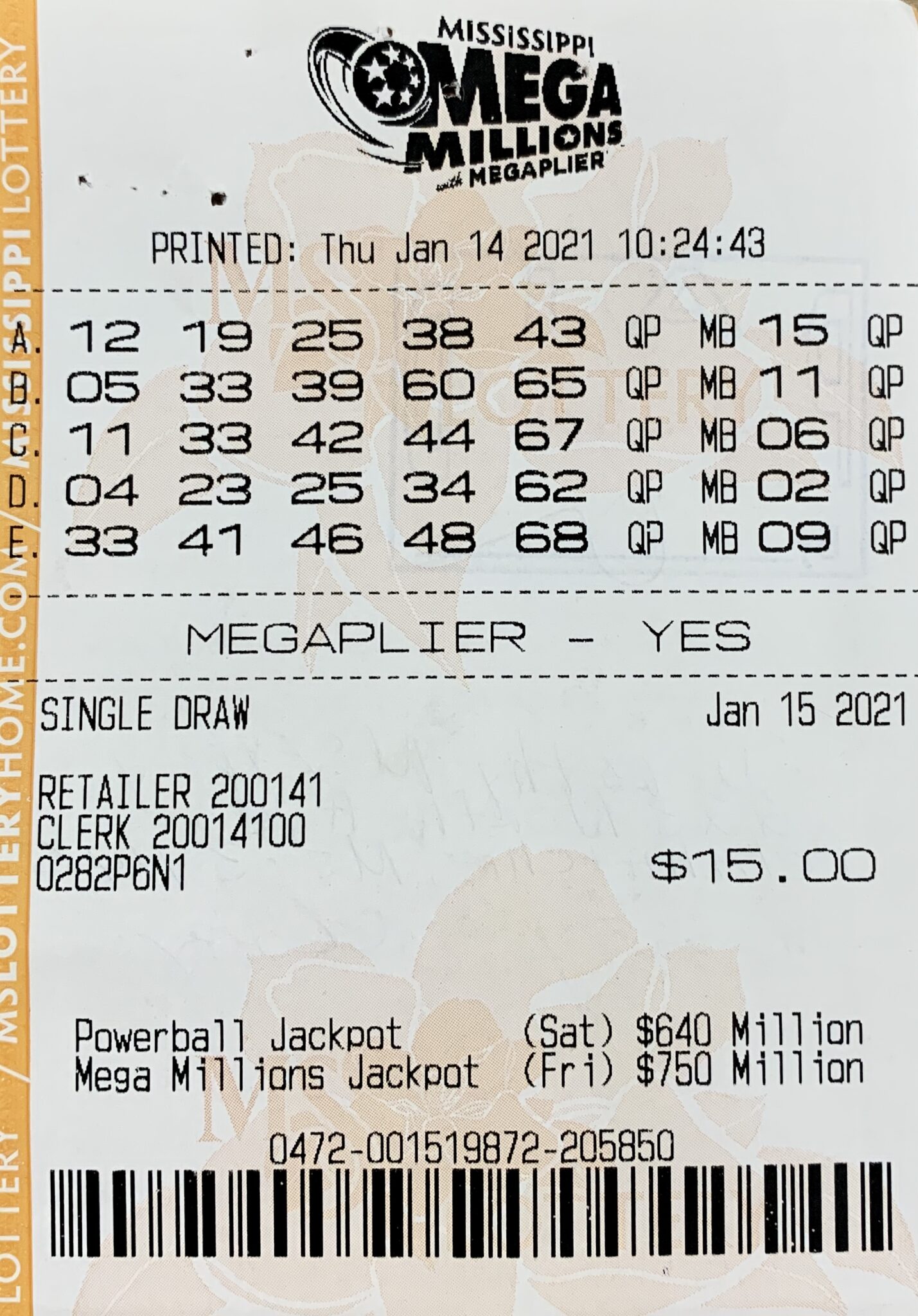 Pelahatchie Woman Wins 800! Mississippi Lottery