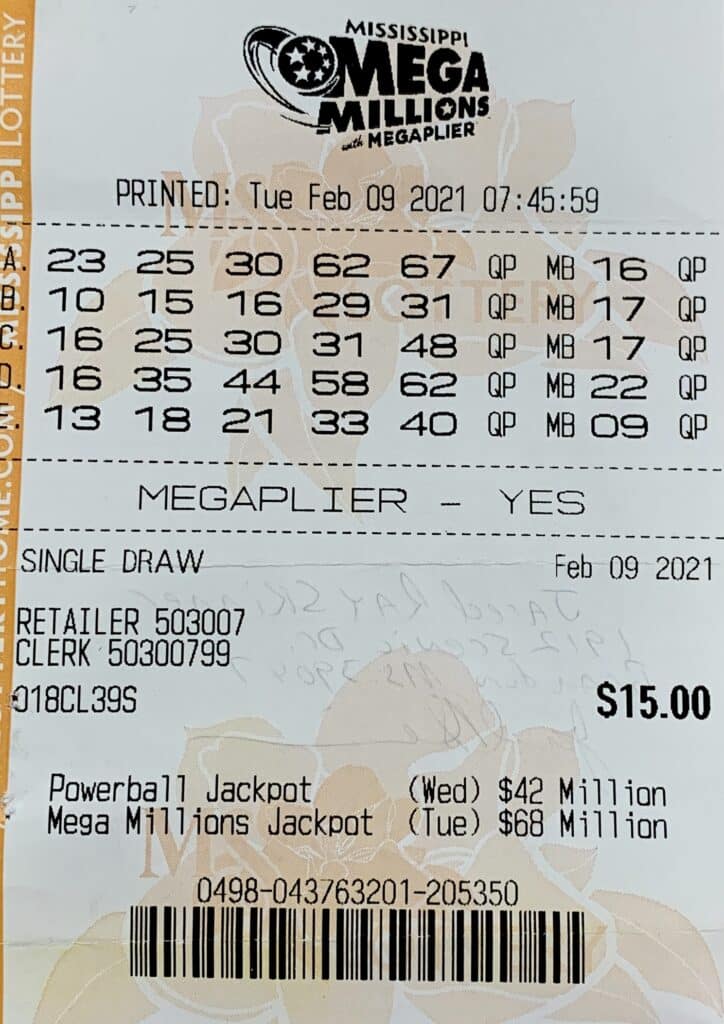 A Brandon man won $800 on a Mega Millions ticket purchased from Love’s Travel Stop on Hwy. 80 E., Flowood.