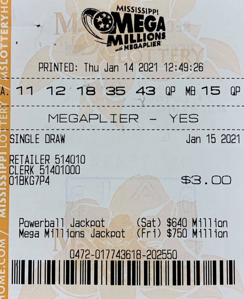 An Ellisville woman won $800 on a Mega Millions ticket purchased from Texaco Food Mart #26 on Hwy. 590, Ellisville.