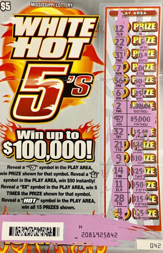 A Monroe County man won $5,000 on a White Hot 5s scratch-off game purchased from United Convenience Store on E. Monroe Ave., Okolona.