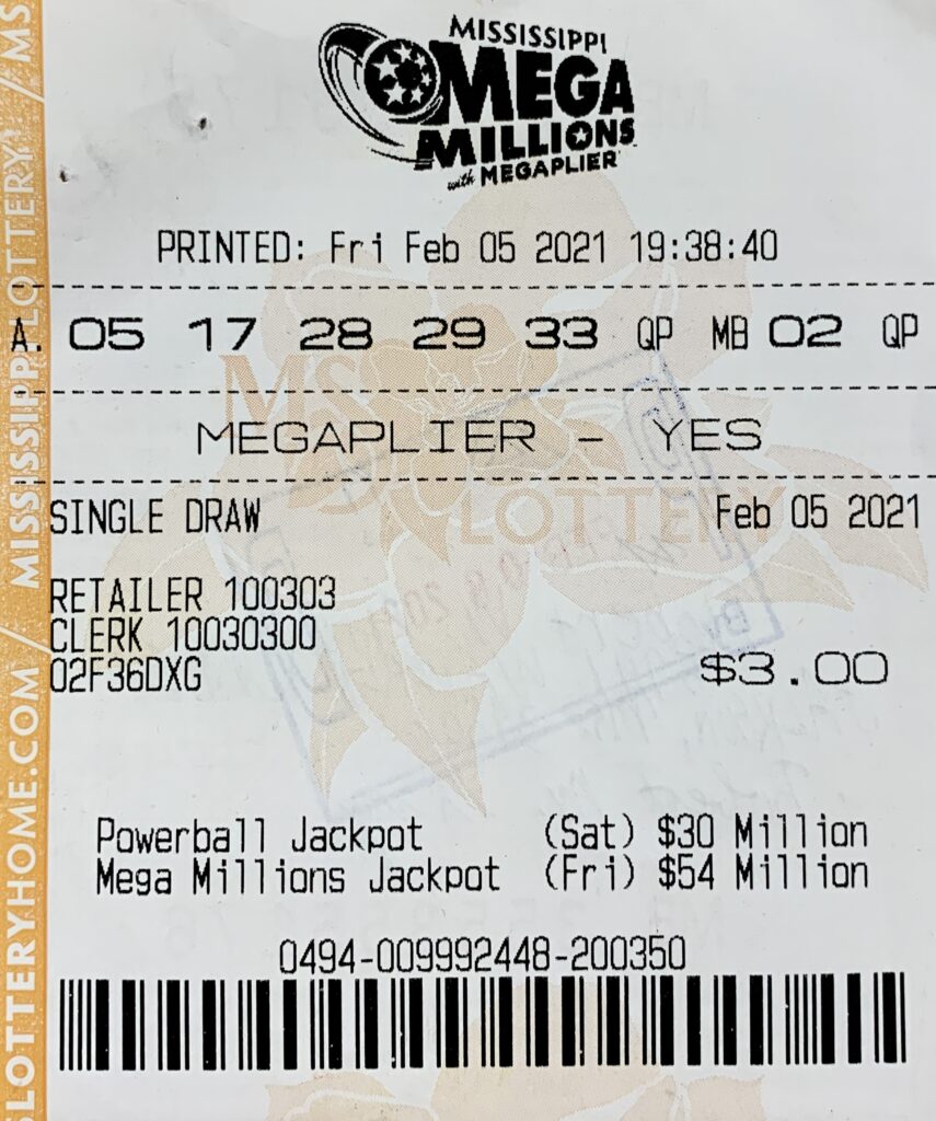 A Jackson man won $800 on a Mega Millions ticket purchased from Watkins Shell on Watkins Dr., Jackson.