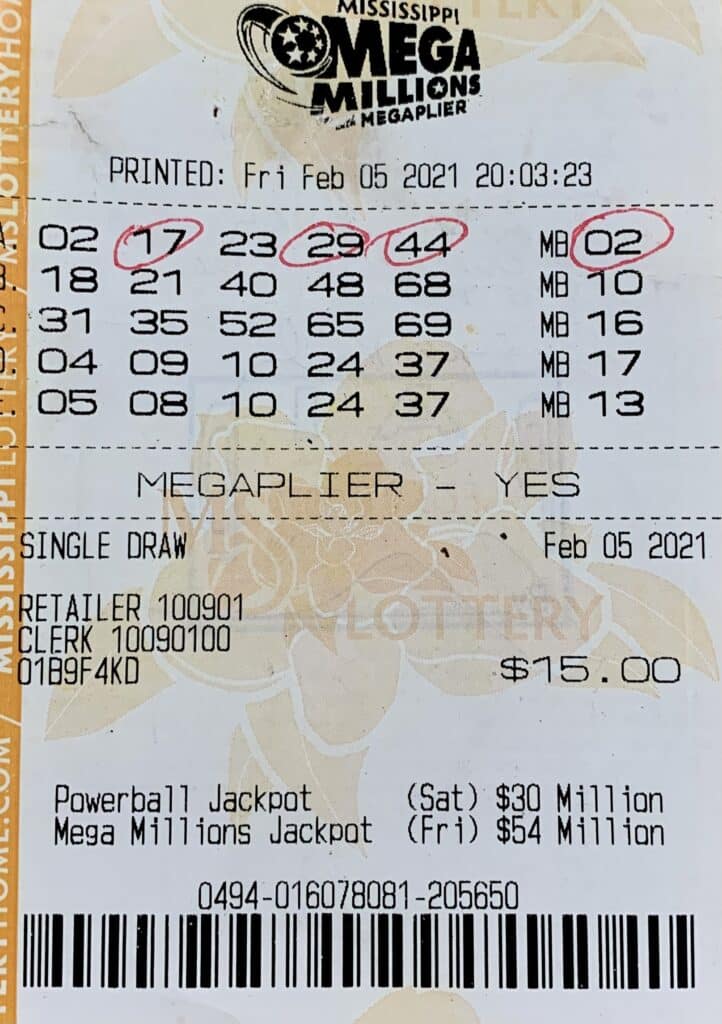 A Tupelo man won $800 on a Mega Millions ticket purchased from One Stop Mart on Lawndale Dr., Tupelo.