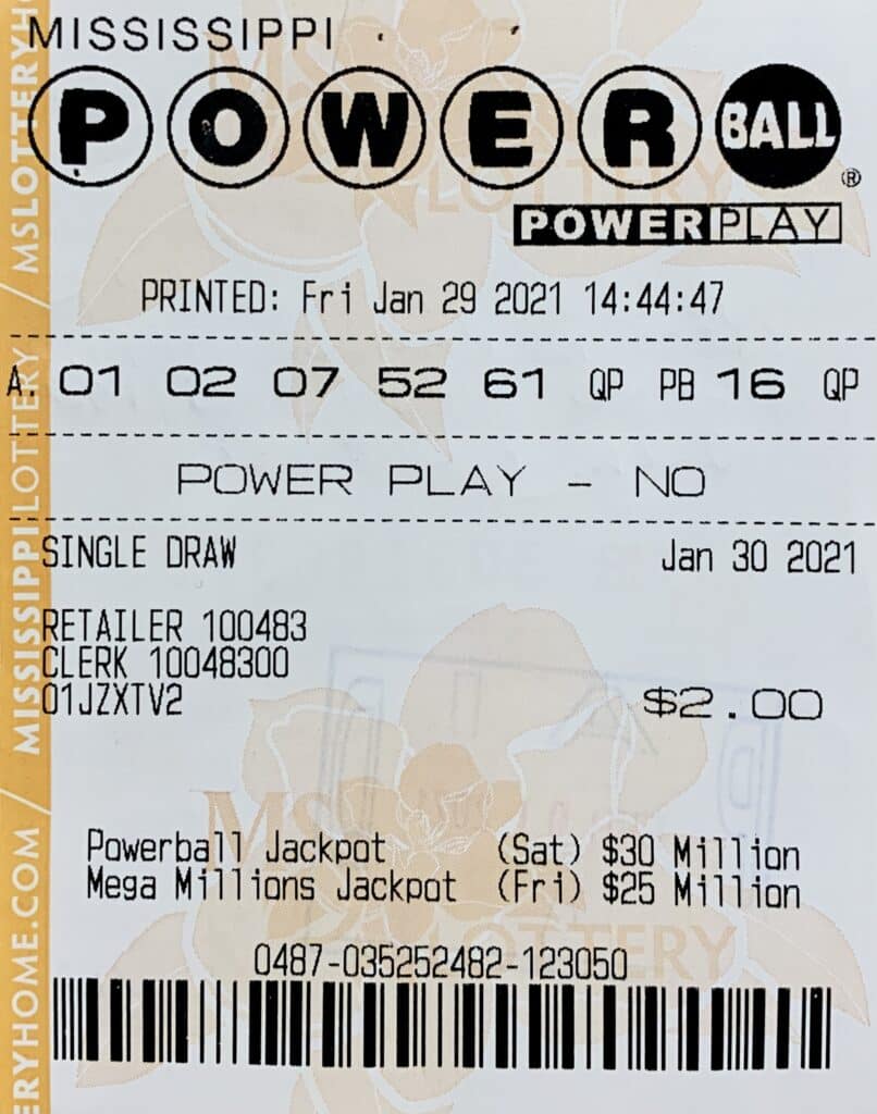 A Vicksburg player won $1,000,000 on a Powerball ticket purchased from Fastway on Cherry St., Vicksburg.