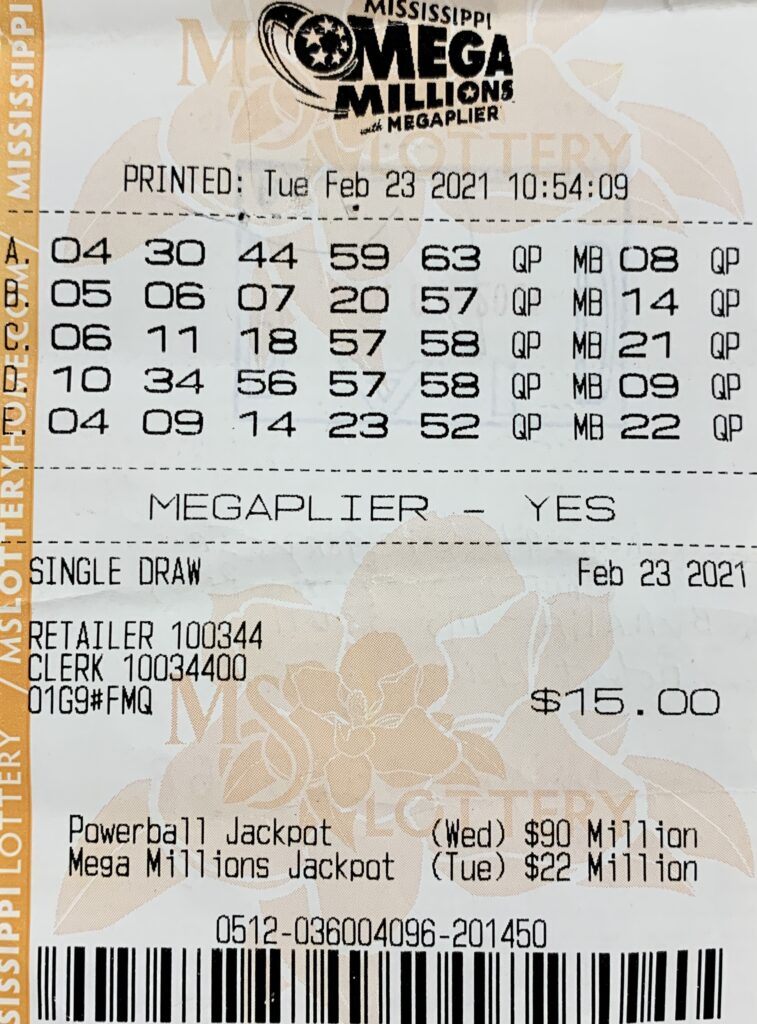 A Byhalia man won $1,500 on a Mega Millions ticket purchased from Doc’s Quick Stop Exxon on Red Banks Rd. N., Byhalia.