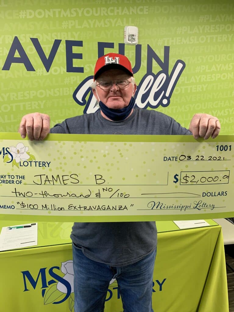 James B. of Willis, Texas, won $2,000 on a $100 Million Extravaganza scratch-off game purchased at Ramco Minit Mart on Hwy. 42 East, Petal.