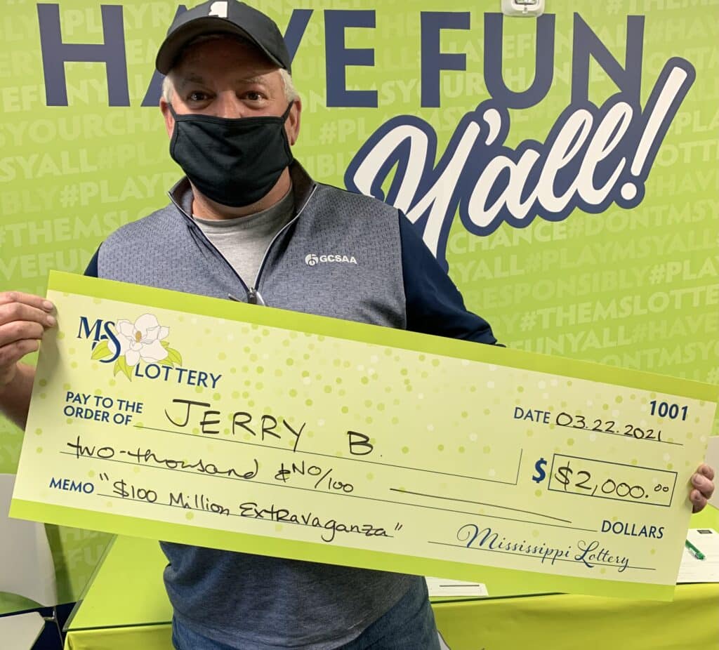 Jerry B. of Lauderdale won $2,000 on a $100 Million Extravaganza scratch-off game purchased at Toomsuba Sunoco on Will Garrett Rd., Toomsuba.