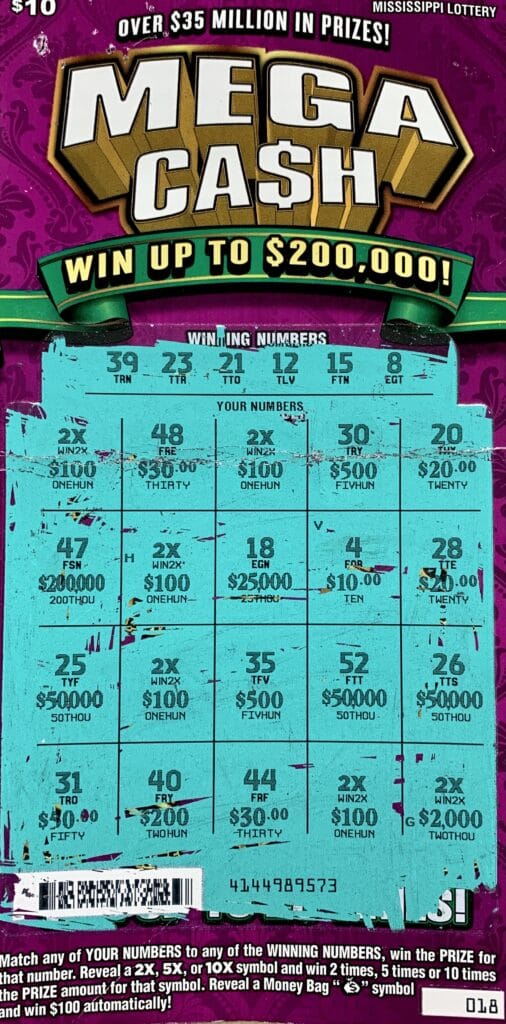 A Louise woman won $5,000 on a Mega Ca$h scratch-off game purchased at Gateway Express on W. Broadway St., Yazoo City.