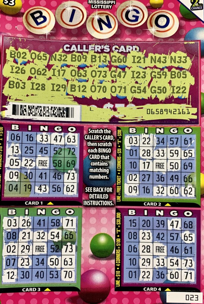 A Metcalfe woman won $3,000 on a Bingo scratch-off game purchased from Double Quick #85 on Hwy. 1 N., Greenville.