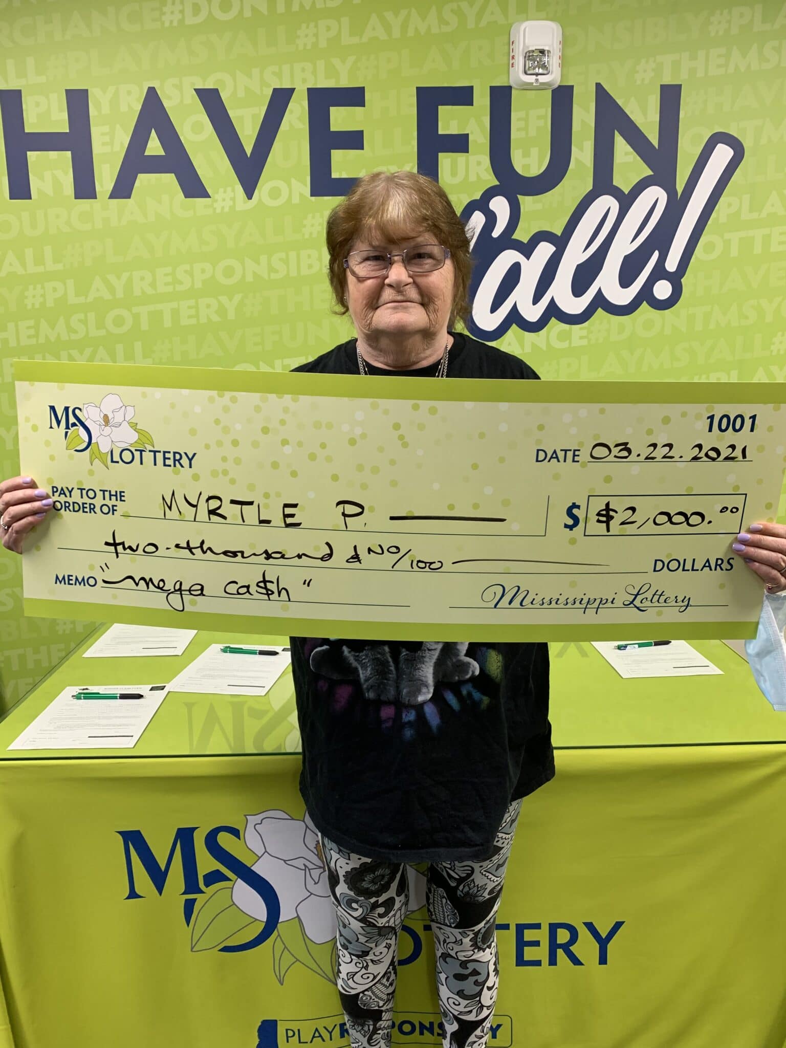 Baldwyn Woman Wins 2k! Mississippi Lottery