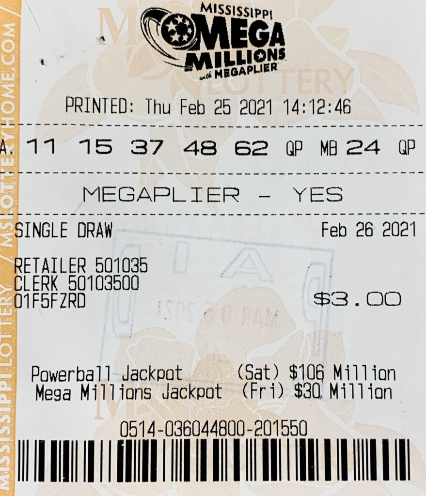 A Pearl man won $1,000 on a Mega Millions ticket purchased at Spring Mart #114 on Lakeland Dr., Flowood.