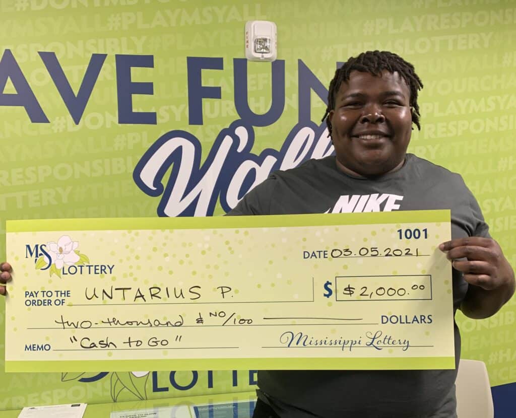 Untarius P. of Shelby won $2,000 on a Cash to Go scratch-off game purchased at Double Quick #71 on N. Broadway, Shelby.