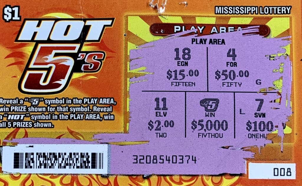 A Columbus man won $5,000 on a Hot 5s scratch-off game purchased from Sprint Mart #4101 on Alabama St., Columbus.