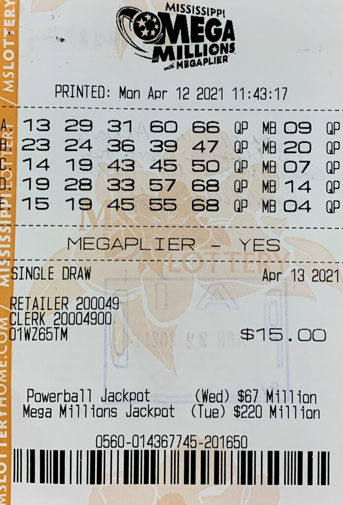 A Greenwood man won $2,008 on a Mega Millions ticket purchased from Triple Stop Inc. #4 on Humprey Hwy., Greenwood.