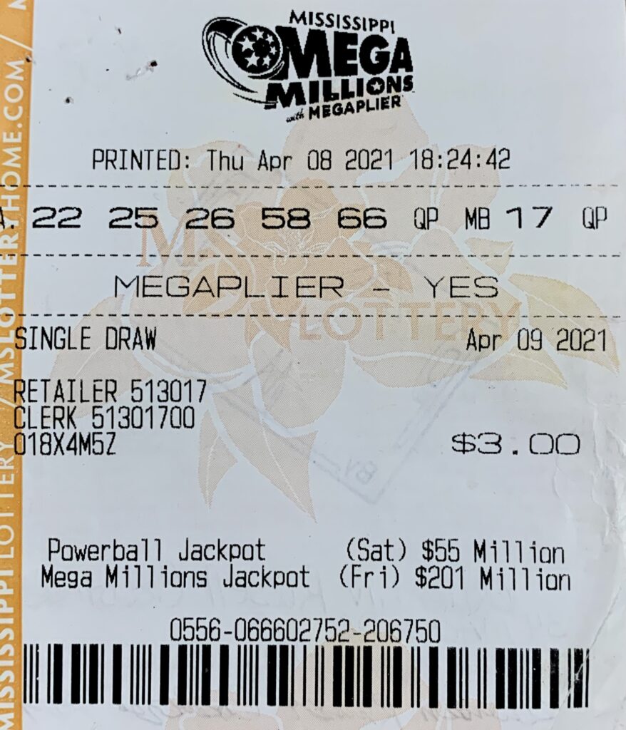 A Hattiesburg man won $1,000 on a Mega Millions ticket purchased from Dandy Dan’s #529 on Oak Grove Rd., Hattiesburg.