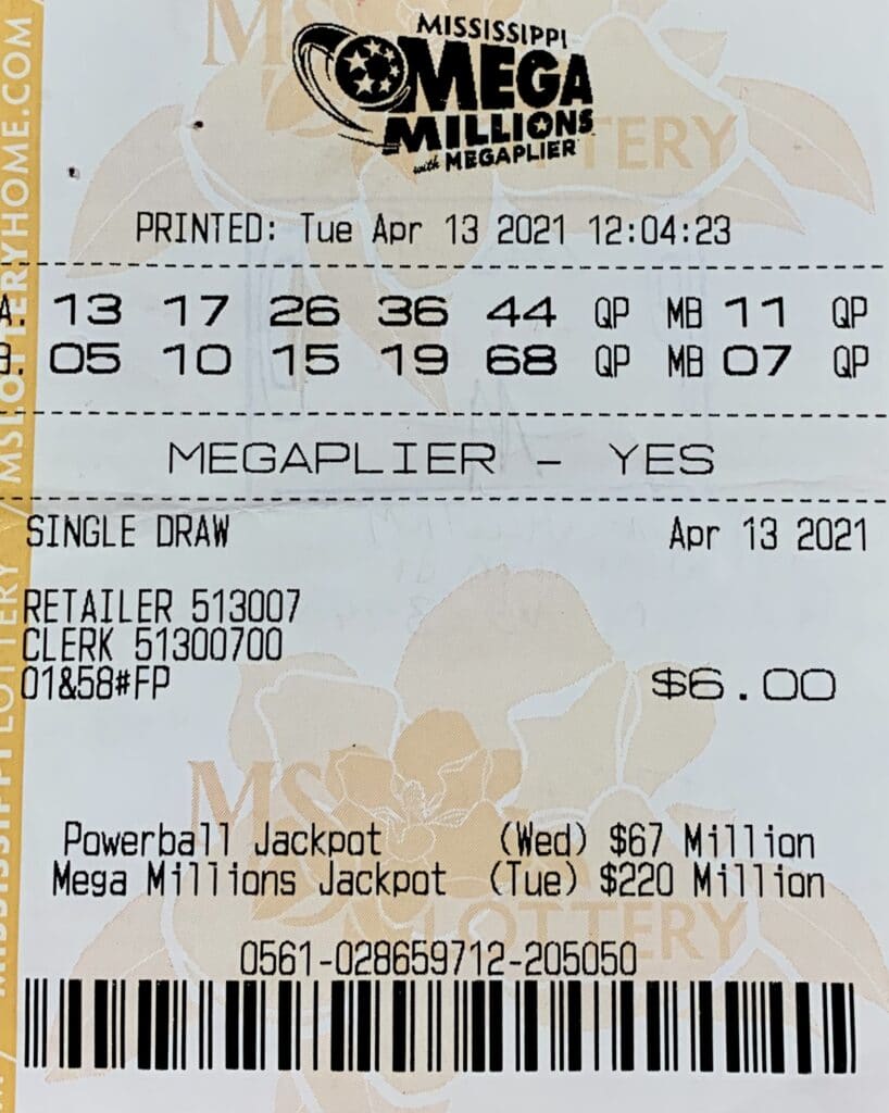 A Hattiesburg woman won $2,000 on a Mega Millions ticket purchased from Dandy Dan’s #517 on W. Hardy St., Hattiesburg.