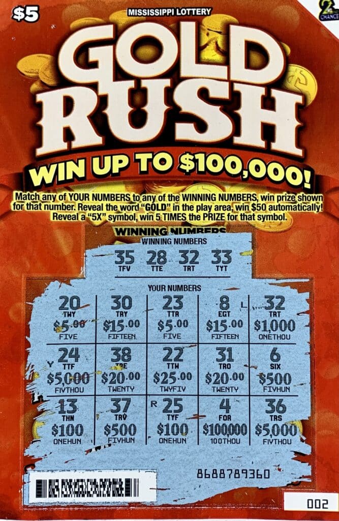 A Pike County woman won $1,000 on a Gold Rush scratch-off game purchased from Bluesky Store #204 on Delaware Ave., McComb.