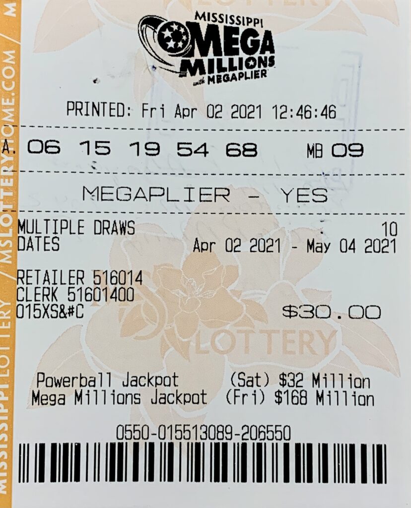 A Brandon man won $800 on a Mega Millions ticket purchased from Murphy Oil on Hwy. 80 E., Pearl.