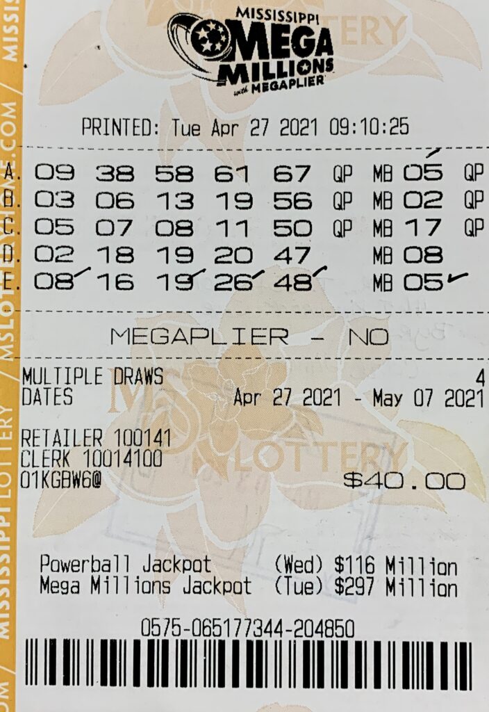 A Byram man won $10,002 on a Mega Millions ticket purchased from Byram Gas on S. Siwell Rd., Byram.