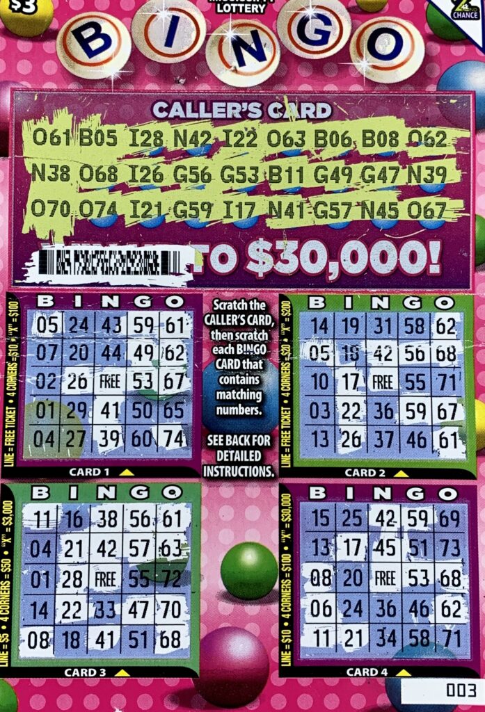 A Corinth woman won $3,000 on a Bingo scratch-off game purchased from Circle K on Hwy. 72 E., Corinth.