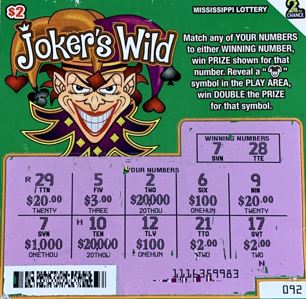 A Greenwood woman won $1,000 on a Joker’s Wild scratch-off game purchased from Double Quick #21 on Hwy. 82 W., Greenwood.