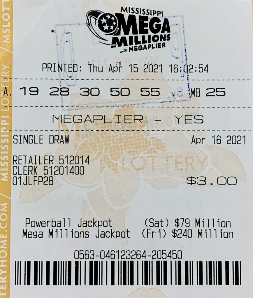 A Gulfport man won $800 on a Mega Millions ticket purchased from Clark Oil on Hwy. 49, Gulfport.