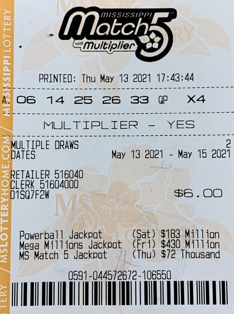 A Jones County woman won $800 on a Mississippi Match 5 ticket purchased from Murphy Oil USA #8503 on Tyner Rd., Petal.