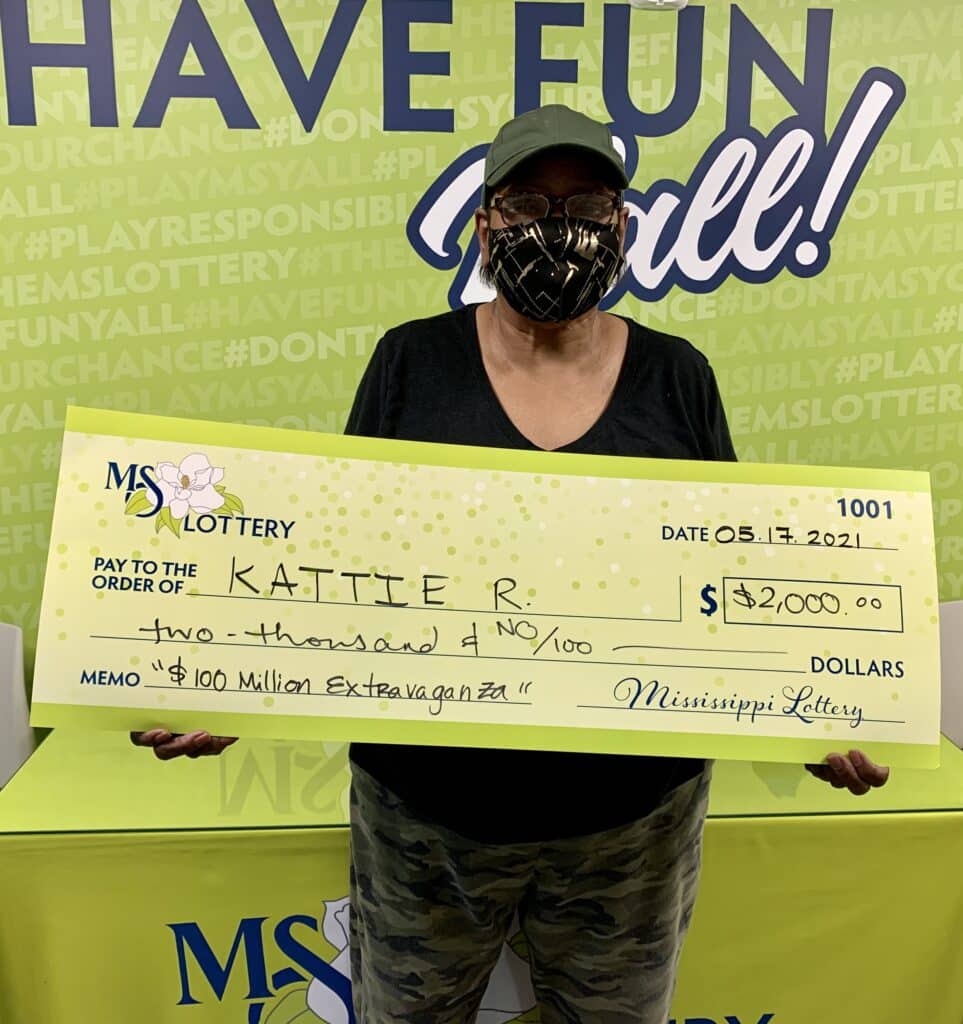 Kattie R. of Olive Branch won $2,000 on a $100 Million Extravaganza scratch-off game purchased from Heaven Express ZHZ Inc. on Airways Blvd., Southaven.