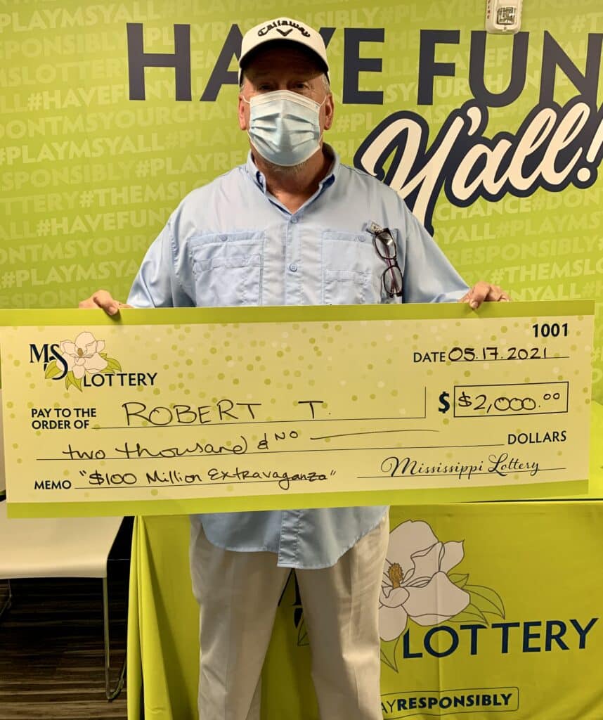 Robert T. of Brandon won $2,000 on a $100 Million Extravaganza scratch-off game purchased from Sam’s Exxon LLC on Hwy. 25, Flowood.