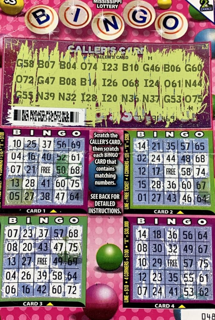 A Waynesboro woman won $3,000 on a Bingo scratch-off game purchased from Lucedale Chevron on Hwy. 98, Lucedale.