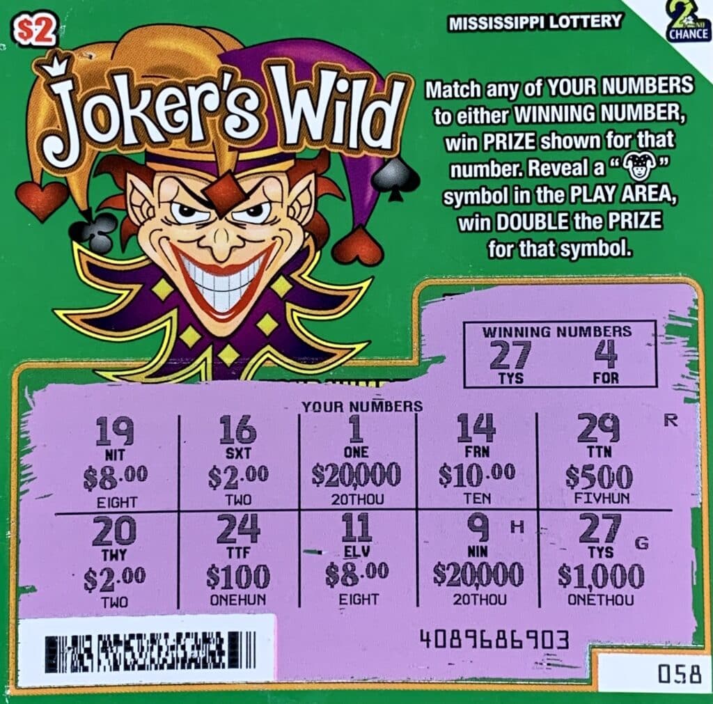 A Northport, Ala., man won $1,000 on a Joker’s Wild scratch-off game purchased from Sprint Mart #4119 on Hwy. 45 N., Columbus.