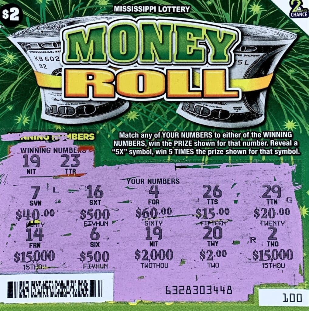 An Oxford player won $2,000 on a Money Roll scratch-off game purchased at Kroger #473 on University Ave., Oxford.