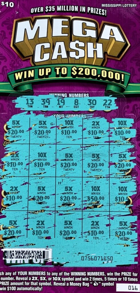 A Yazoo City man won $2,000 on a Mega Ca$h scratch-off game purchased from Circle K on Jerry Clover Blvd., Yazoo City.