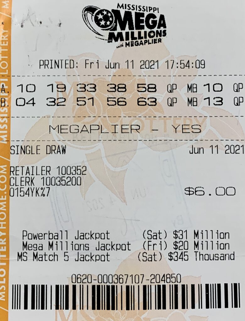 A Guntown woman won $800 on a Mega Millions ticket purchased from One Stop Market on Mitchell St., Guntown.