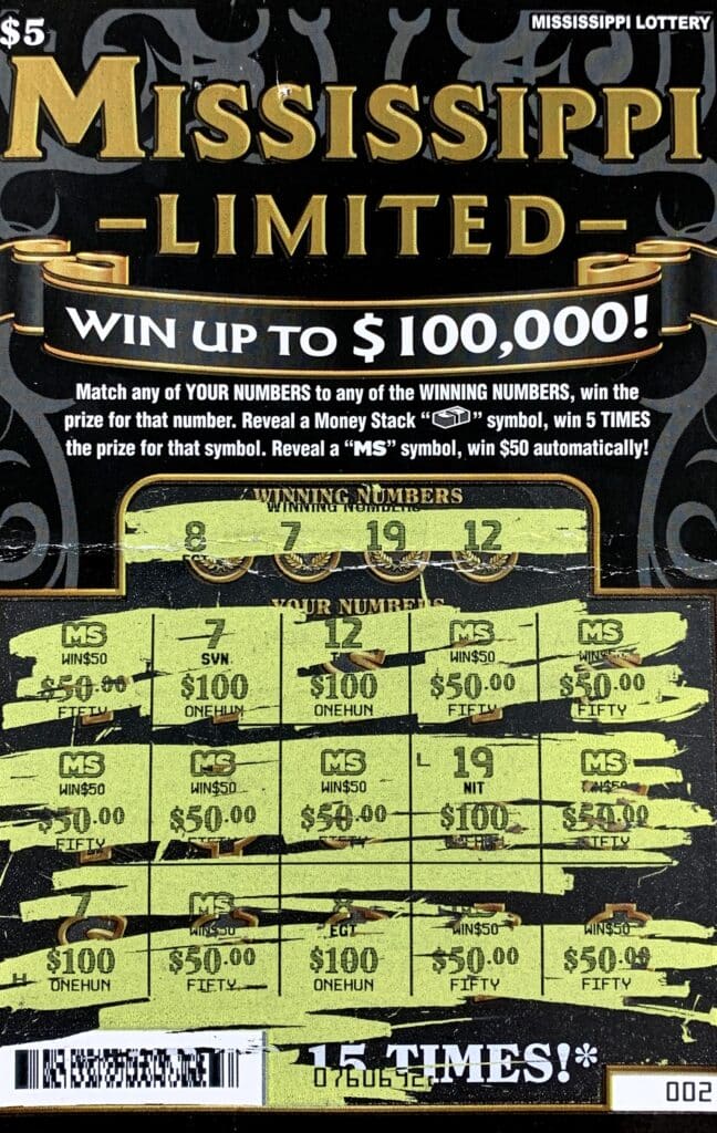 Vicksburg Woman Wins 1k! Mississippi Lottery