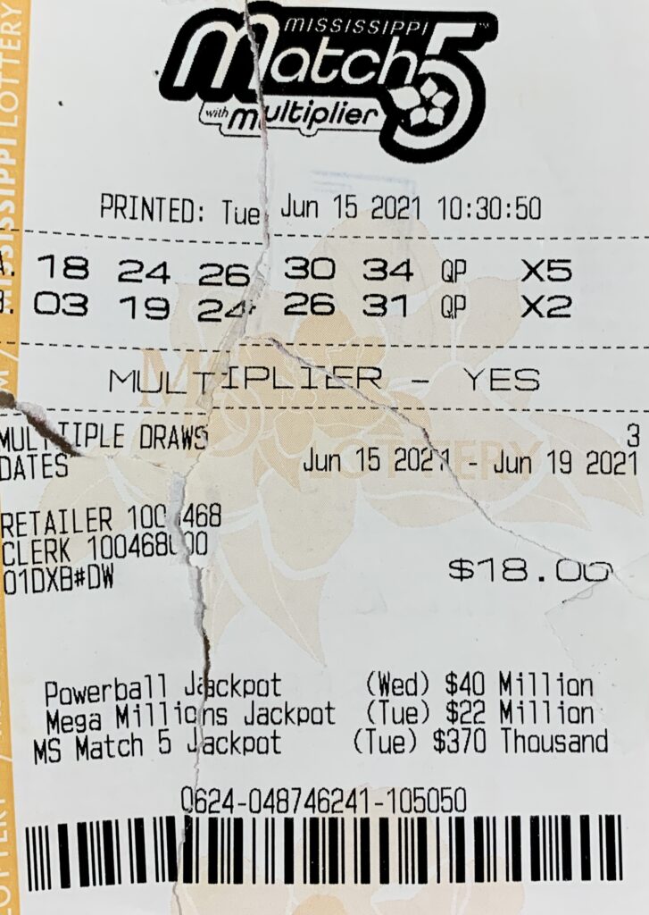 An Okolona woman won $1,000 on a Mississippi Match 5 ticket purchased at United Convenience on E. Monroe Ave., Okolona.