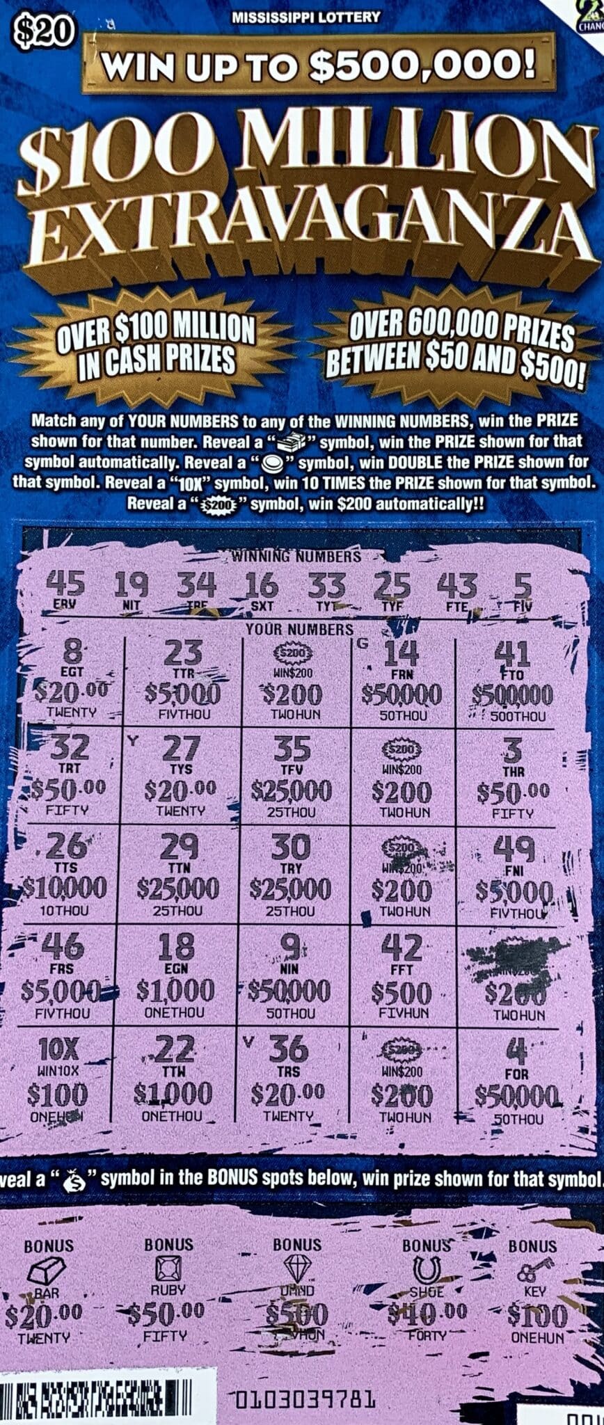 Bolivar County Woman Wins $2k! - Mississippi Lottery