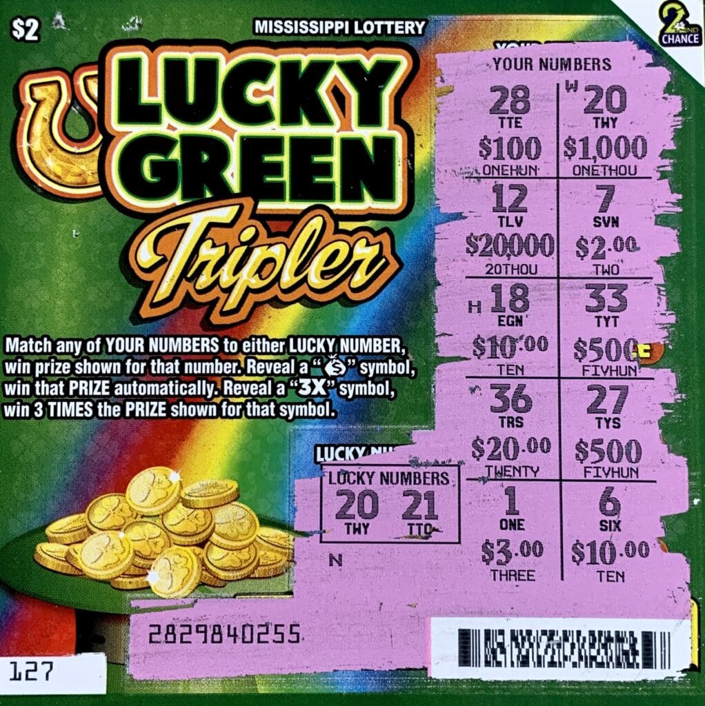 A Fort Worth, Texas, woman won $1,000 on a Lucky Green Tripler scratch-off game purchased from Harlow’s Blvd., Greenville.