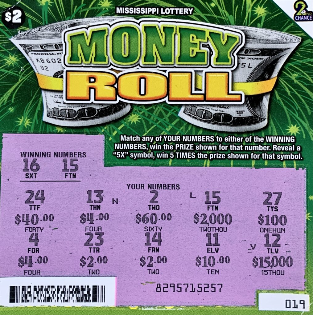 A Cleveland man won $2,000 on a Money Roll scratch-off game purchased from Double Quick #87 on S. Davis Ave., Cleveland.