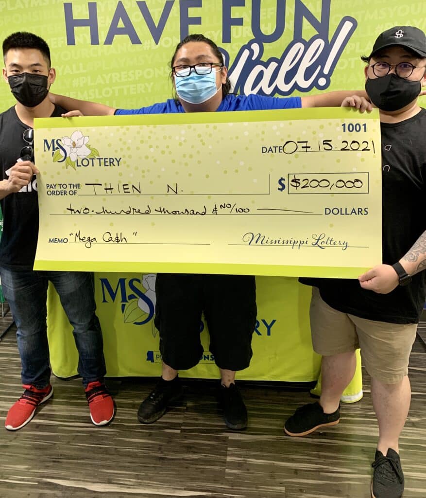 Thien N. of Biloxi won $200,000 on a Mega Ca$h scratch-off game purchased from K & D Convenience Store on Howard Ave., Biloxi.