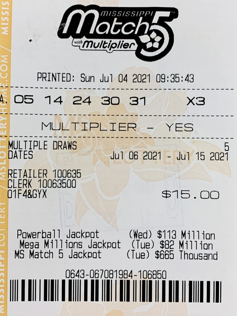 A Pass Christian woman won $85,000 on a Mississippi Match 5 ticket purchased from C & J Quick Stop on Henderson Ave., Pass Christian.