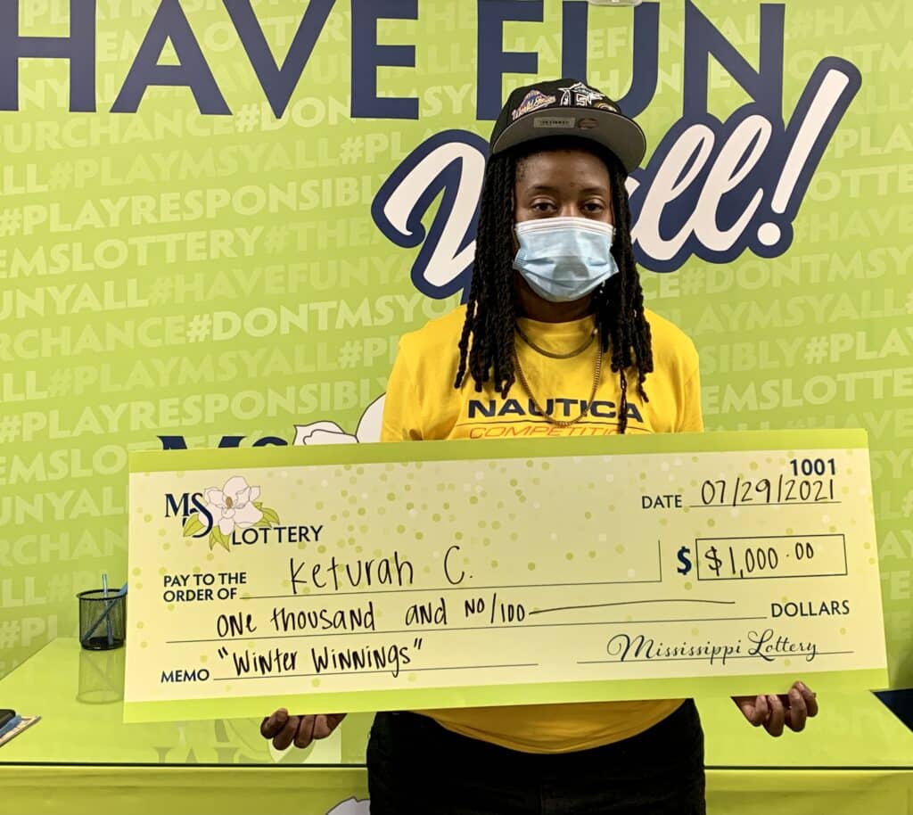 Keturah C. of Greenville won $1,000 on a Winter Winnings scratch-off game purchased at Murphy Oil #6683 on Dr. Martin Luther King Jr. Blvd., Greenville.