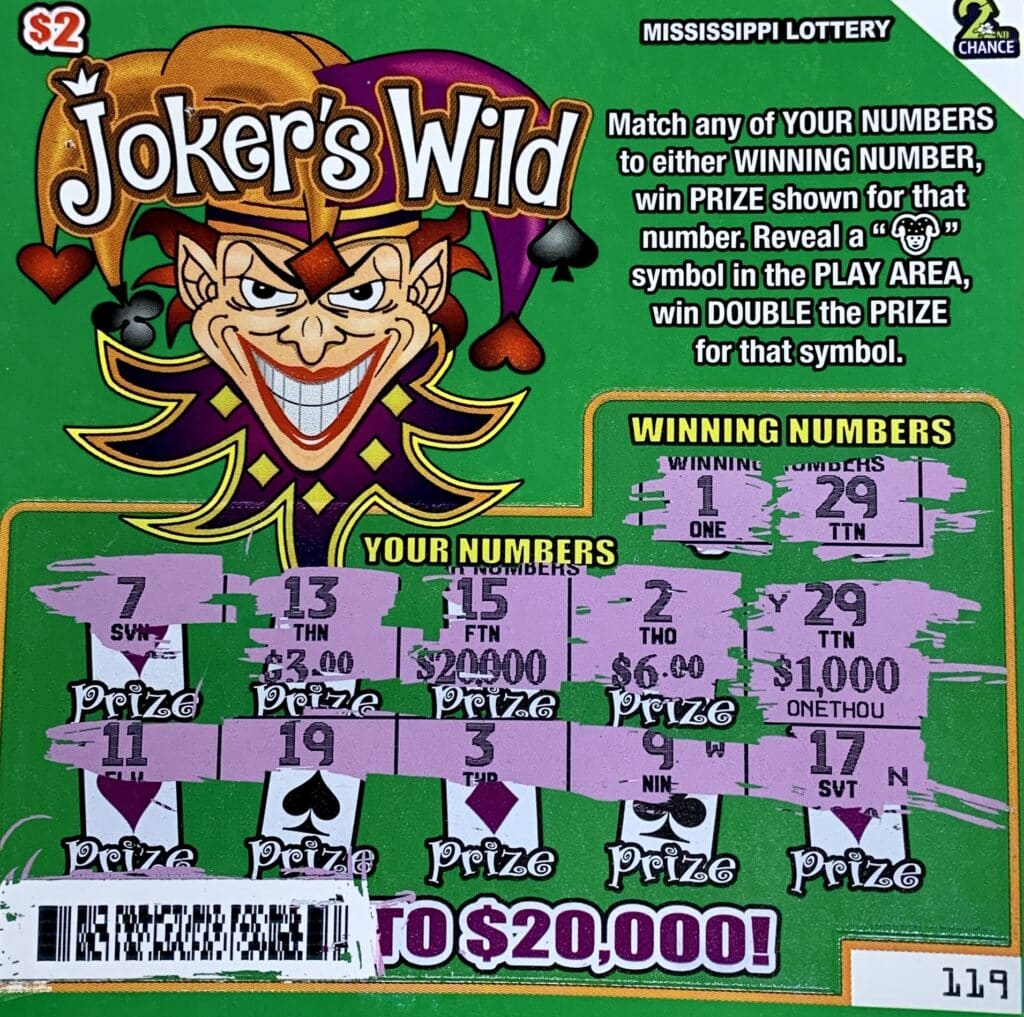 A Columbus man won $1,000 on a Joker’s Wild scratch-off game purchased from Gurukripa LLC on Hwy. 69 S., Columbus.