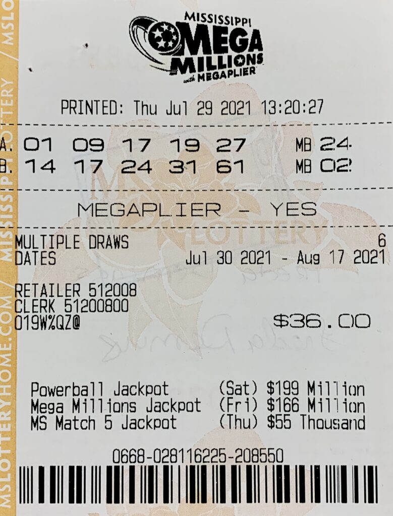 A Mobile, Ala., woman won $20,000 on a Mega Millions ticket purchased from Clark Oil Company Inc. #10 on Hwy. 63, Moss Point.