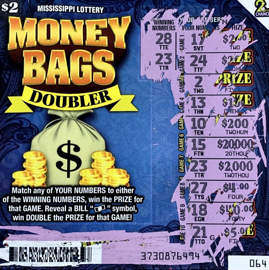 A Picayune woman won $2,000 on a Money Bags Doubler scratch-off game purchased from Clark Oil Company Inc. #37 on Memorial Blvd., Picayune.