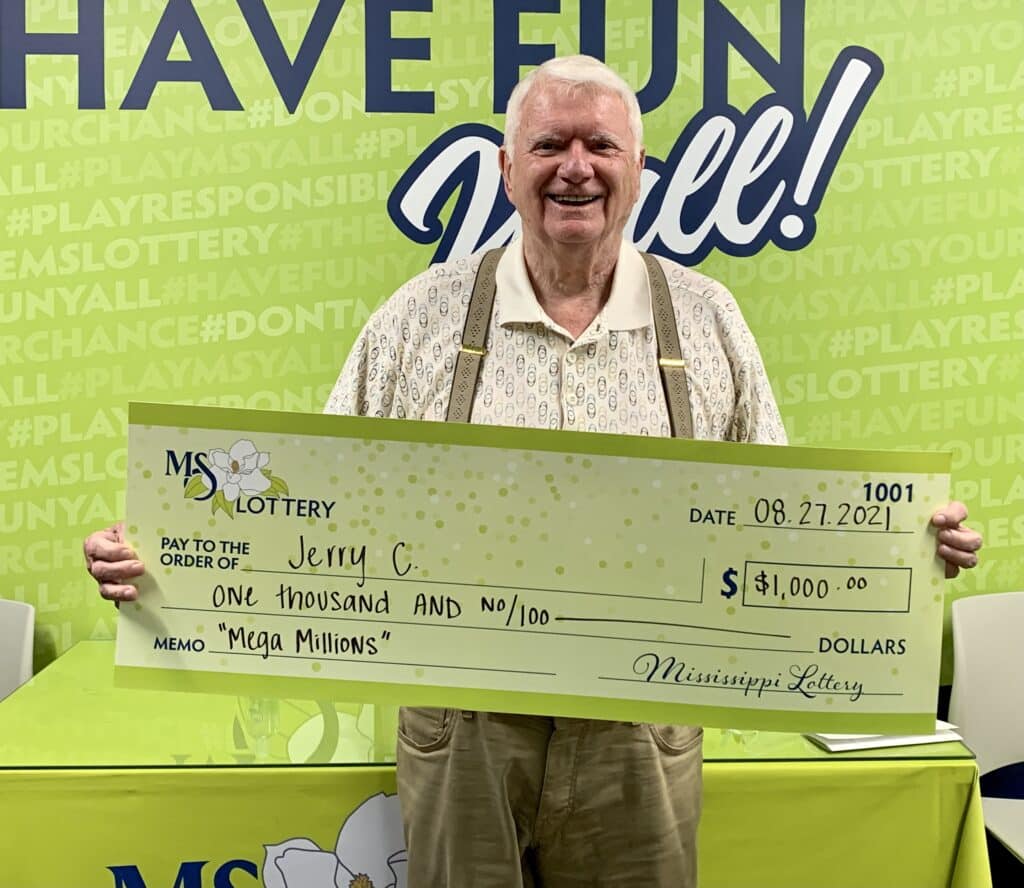 Jerry C. of Tupelo won $1,000 on a Mega Millions ticket purchased from Sprint Mart #39 on Barnes Crossing Rd., Tupelo.