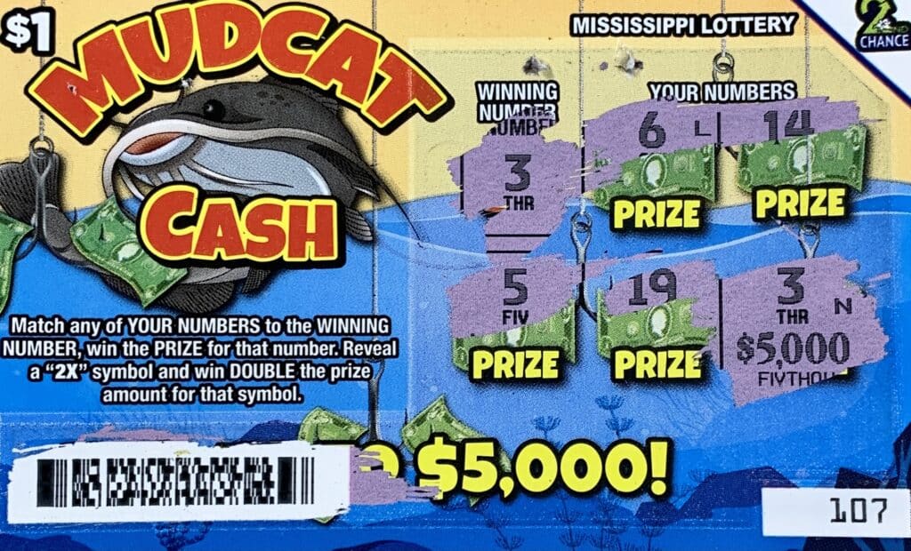 A Laurel man won $5,000 on a Mudcat Cash scratch-off game purchased from Alliance Energy #2 on S. 16th Ave., Laurel.