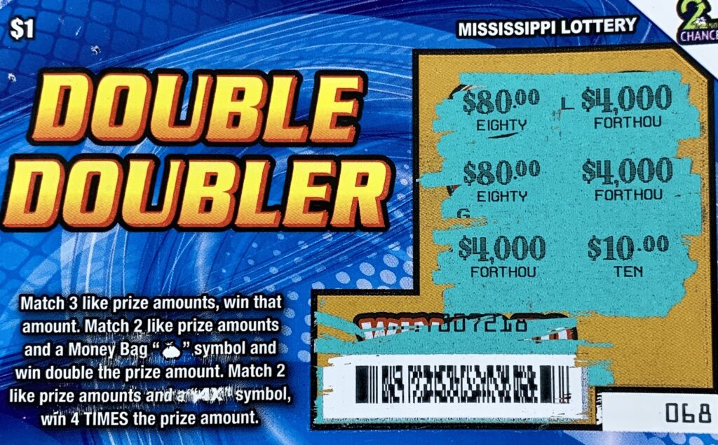 A Wiggins woman won $4,000 on a Double Doubler scratch-off game purchased from Fast Mart 7 on Hwy. 49, Perkinston.